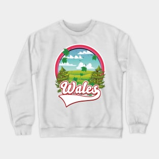 Wales retro travel logo Crewneck Sweatshirt